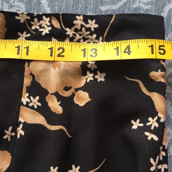 Sag Harbor Skirt Size Petite Large Black Brown Tan Button down Long - Picture 6 of 9